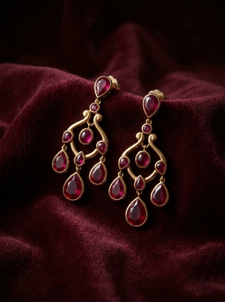 Ruby earrings